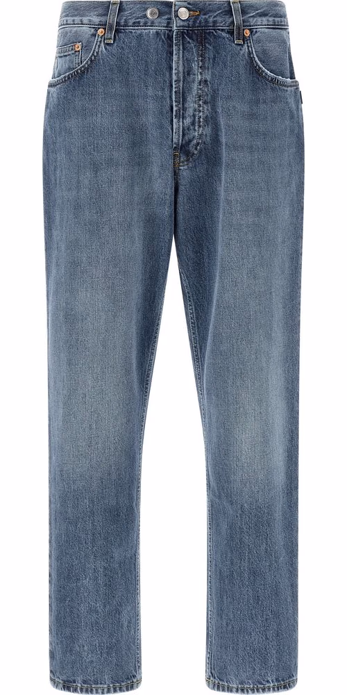 Department 5 Blue Cotton Tapered Jeans