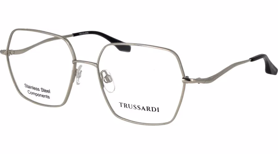 Trussardi Silver Stainless Steel Glasses (Frames)