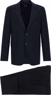 Blue Virgin Wool Two-Piece Suit