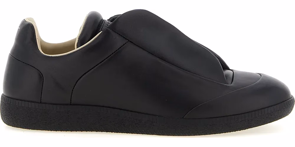 Maison Margiela Black Calfskin Low Top Sneakers