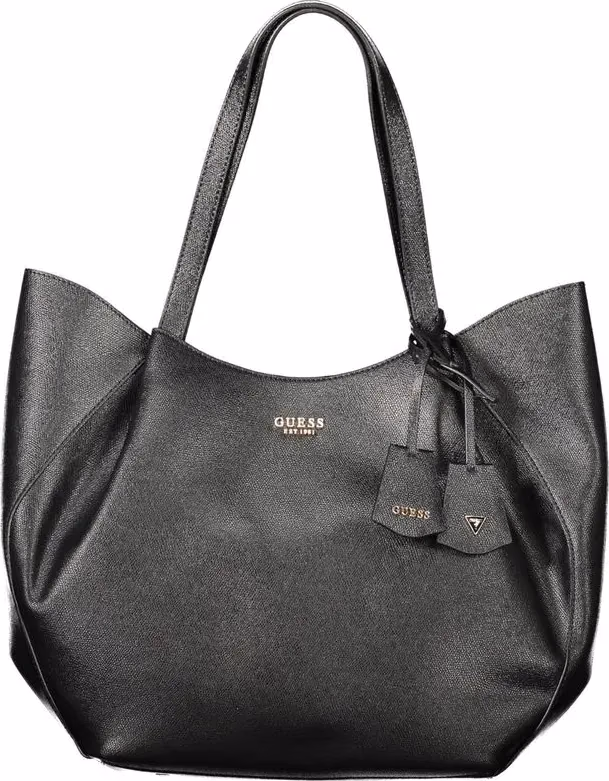 Guess Jeans Nero Poliuretano Women Handbag