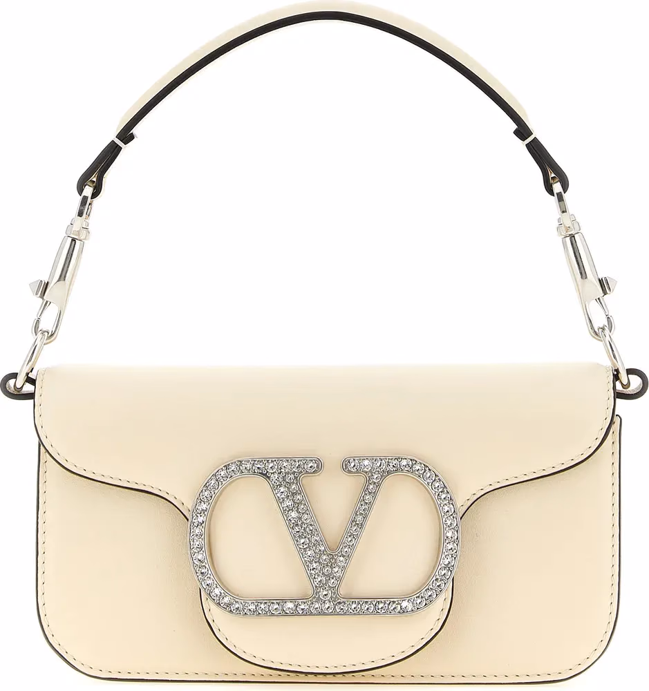 Valentino Garavani White Calfskin Shoulder Bag