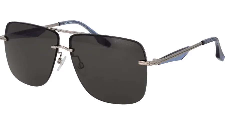 Trussardi Silver Metal Sunglasses