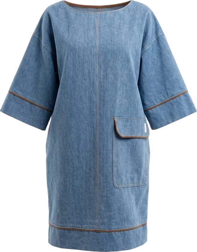 Trussardi Jeans Blue Cotton Women Dress