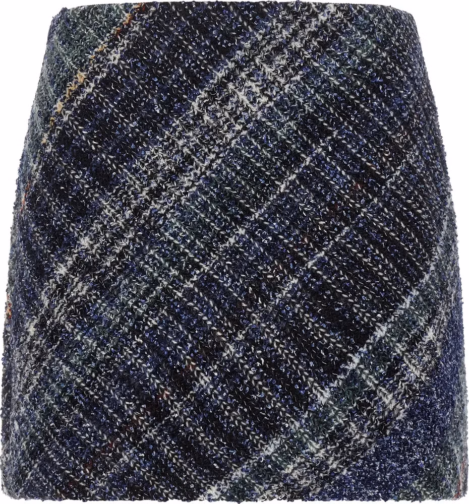 Missoni Blue Wool Long Skirt