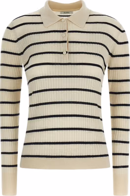 Blue Cashmere Polo Shirt
