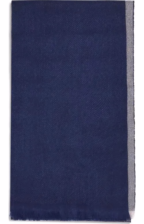 Brunello Cucinelli Blue Cashmere Scarf
