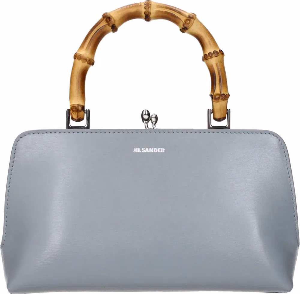 Jil Sander Gray Leather Handbag