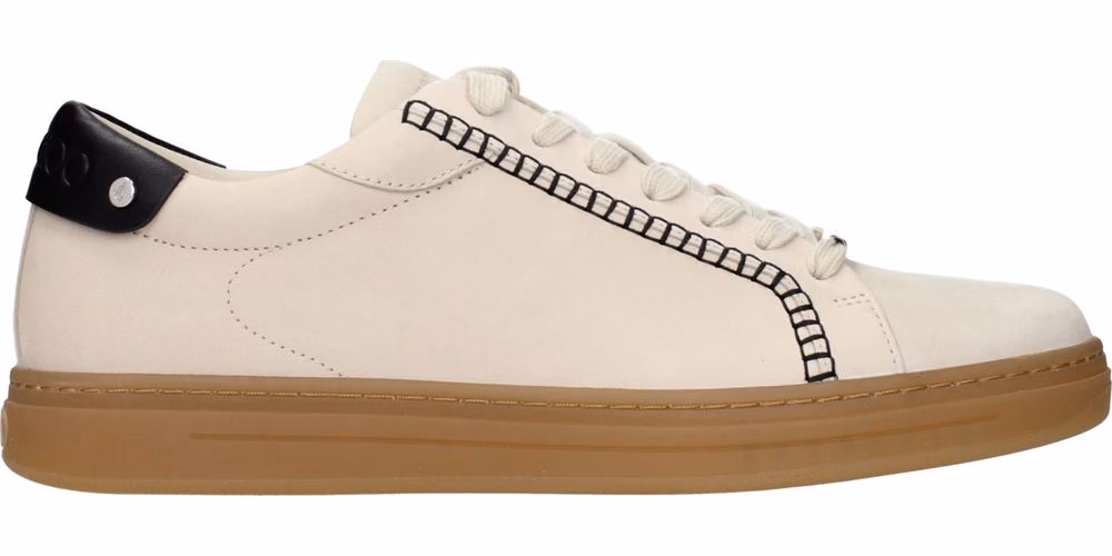 Jimmy Choo Beige Leather Sneakers