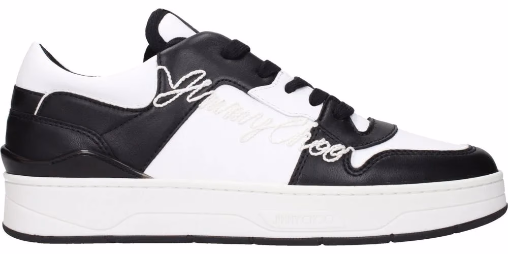 Jimmy Choo Black Leather Sneakers