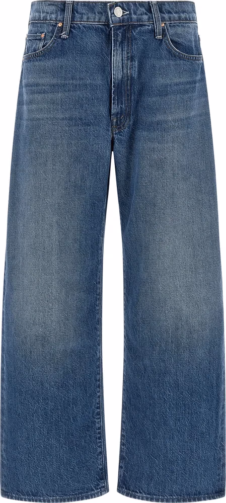 Mother Denim Blue Cotton Relaxed Fit Jeans