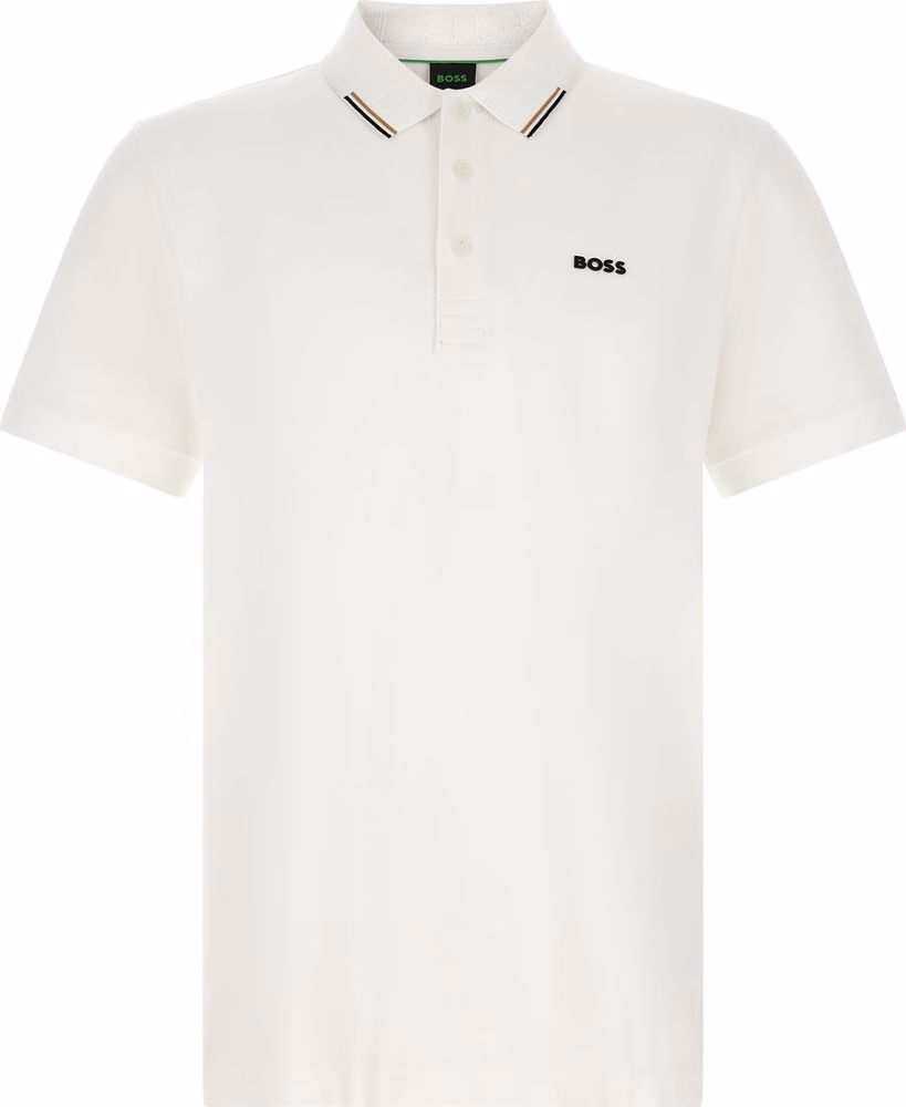 Hugo Boss White Cotton Polo Shirt