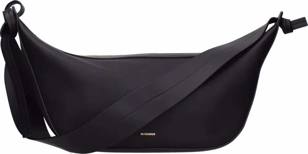 Jil Sander Black Leather Shoulder Bag