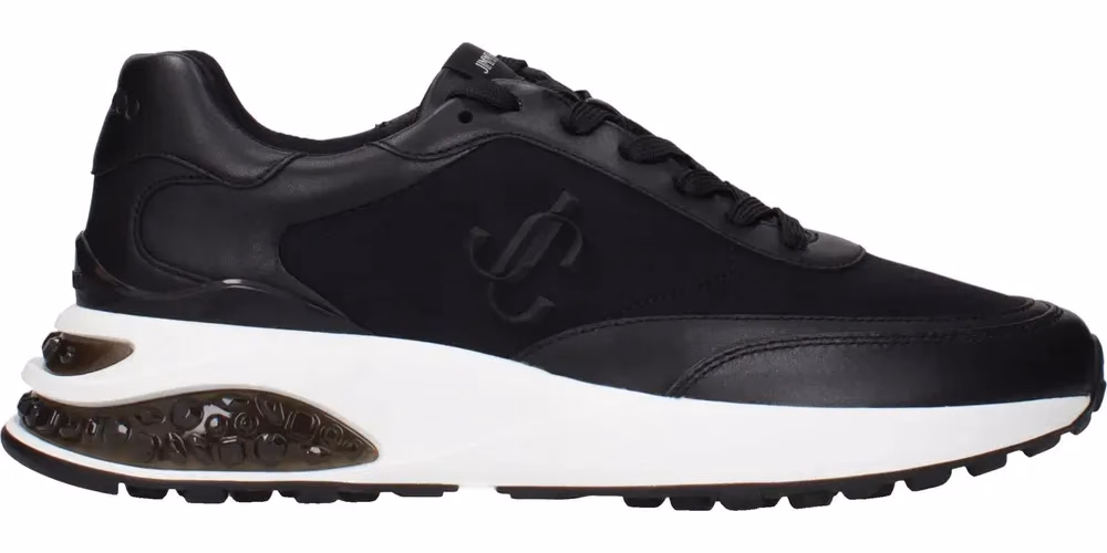 Jimmy Choo Black Fabric Athletic Sneakers