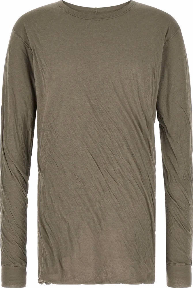 Rick Owens Gray Cotton T-Shirt