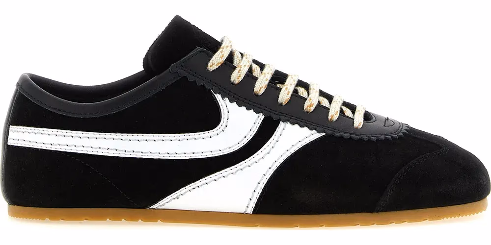 Dries Van Noten Bicolor Calfskin Athletic Sneakers