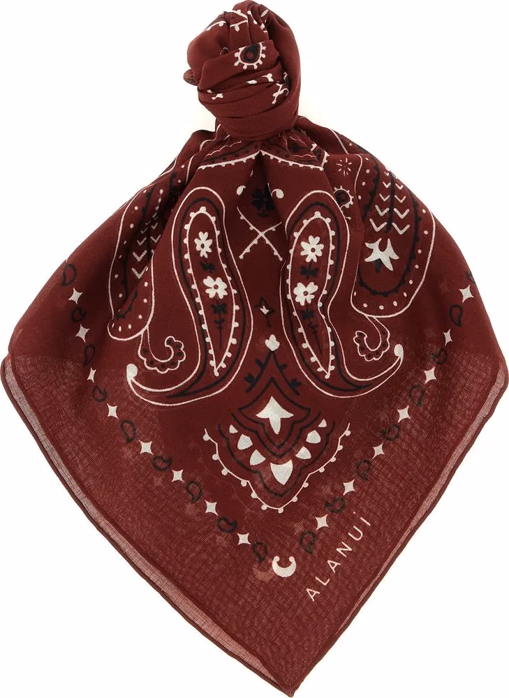 Alanui Bordeaux Cotton Scarf