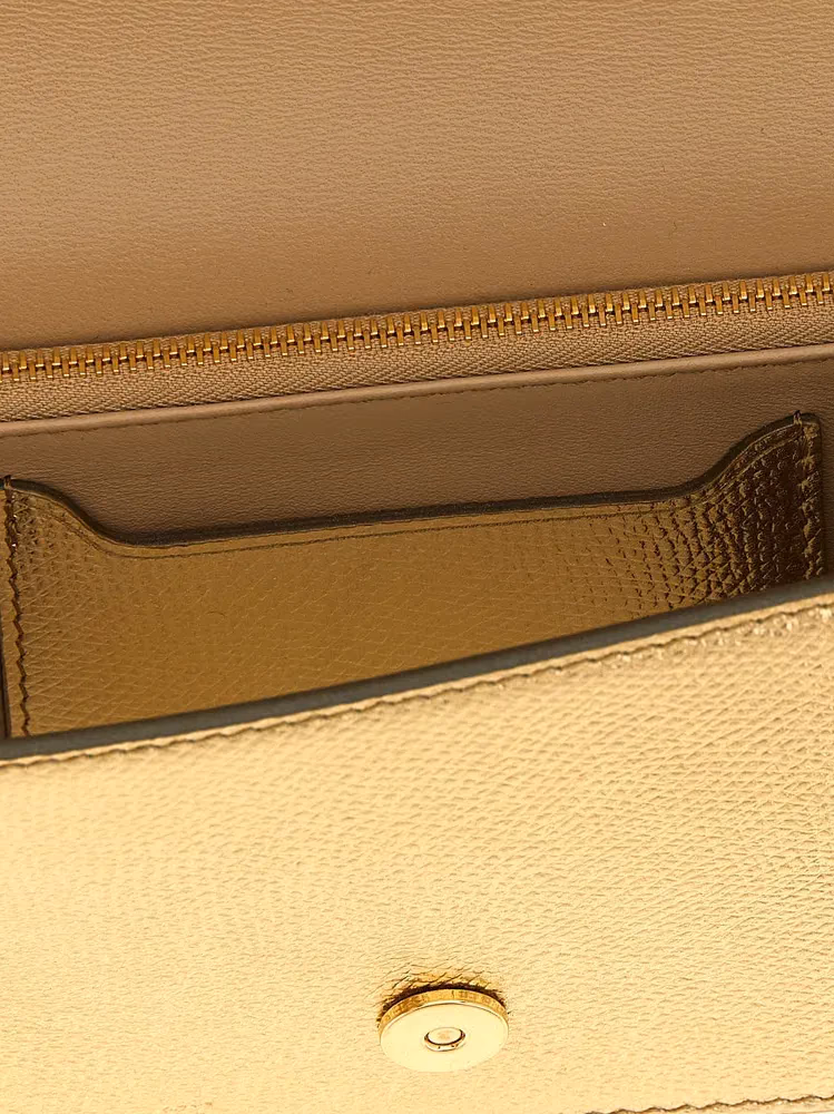Valentino Garavani Gold Calfskin Crossbody Bag