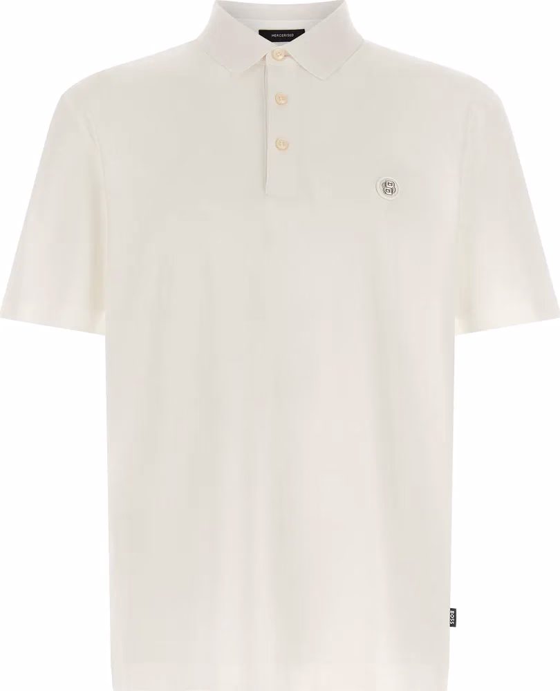 Hugo Boss White Cotton Polo Shirt