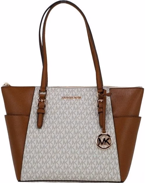 Michael Kors Michael Kors Michael Kors Women Leather Shoulder Tote Bag Purse Handbag+Double Zipper Wallet