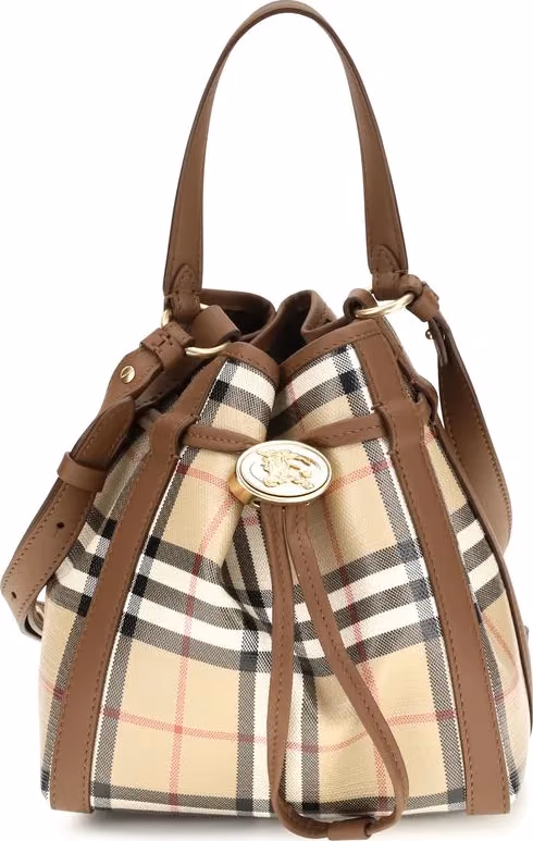 Burberry Beige Calf Leather Bos Taurus Backet Bag