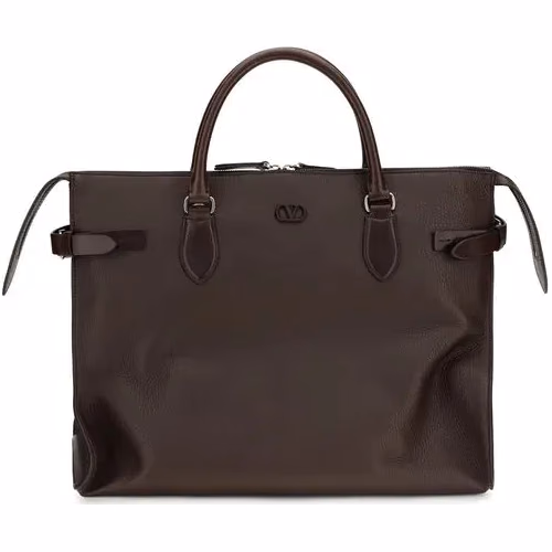 Valentino Garavani Brown Calf Leather Bos Taurus Handbag