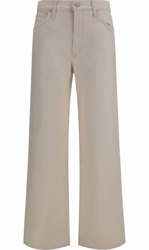 Mother Denim White Cotton Relaxed Fit Jeans