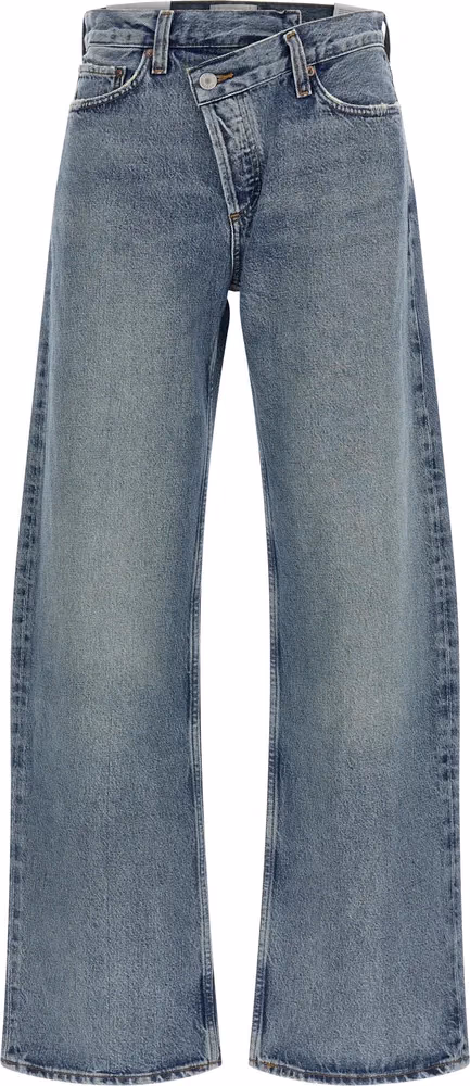 Agolde Blue Cotton Relaxed Fit Jeans