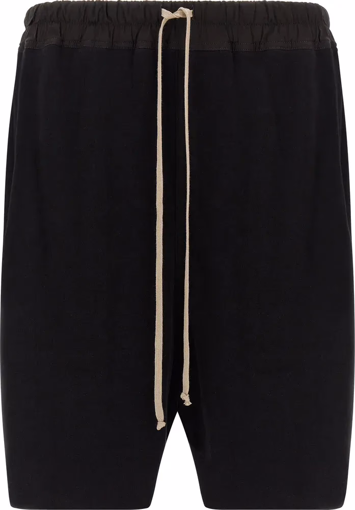 Rick Owens Black Cotton Bermuda Shorts