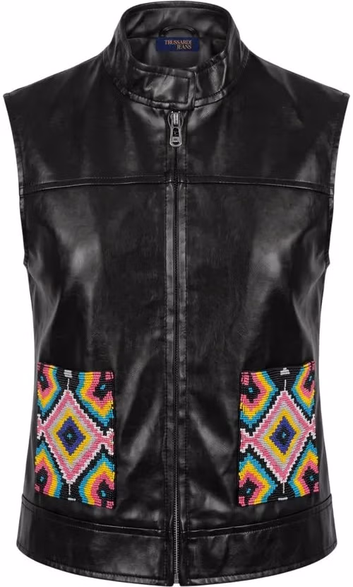 Trussardi Jeans Black Polyester Women Jacket