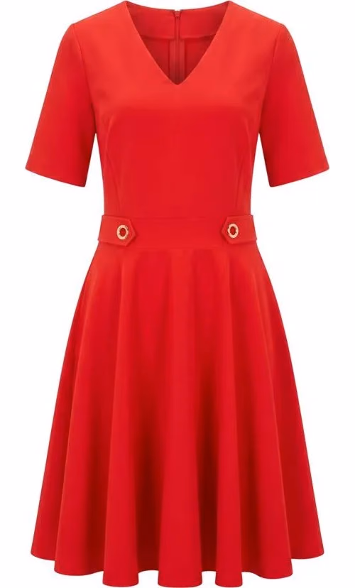 Trussardi Jeans Red Poliestere Women Dress