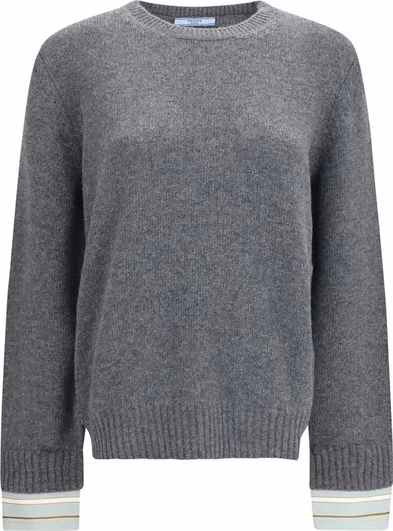 Prada Gray Wool Oves Aries Sweatshirt
