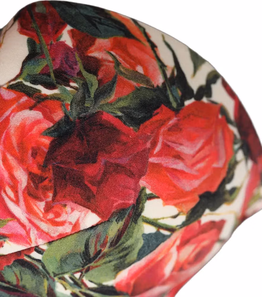 Dolce & Gabbana Multicolor Floral Print Beachwear Bikini Top
