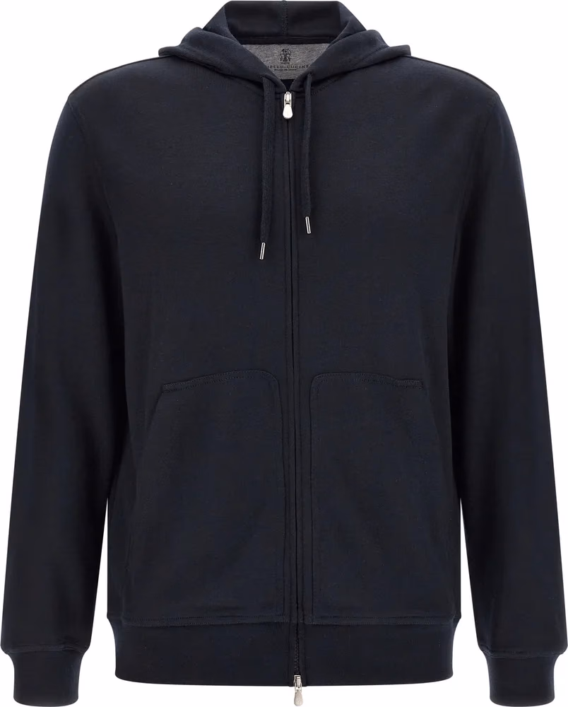 Brunello Cucinelli Blue Cashmere Cardigan
