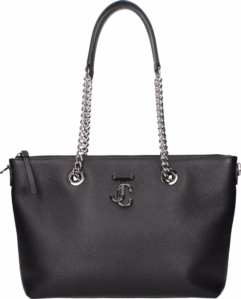 Jimmy Choo Black Leather Shoulder Bag