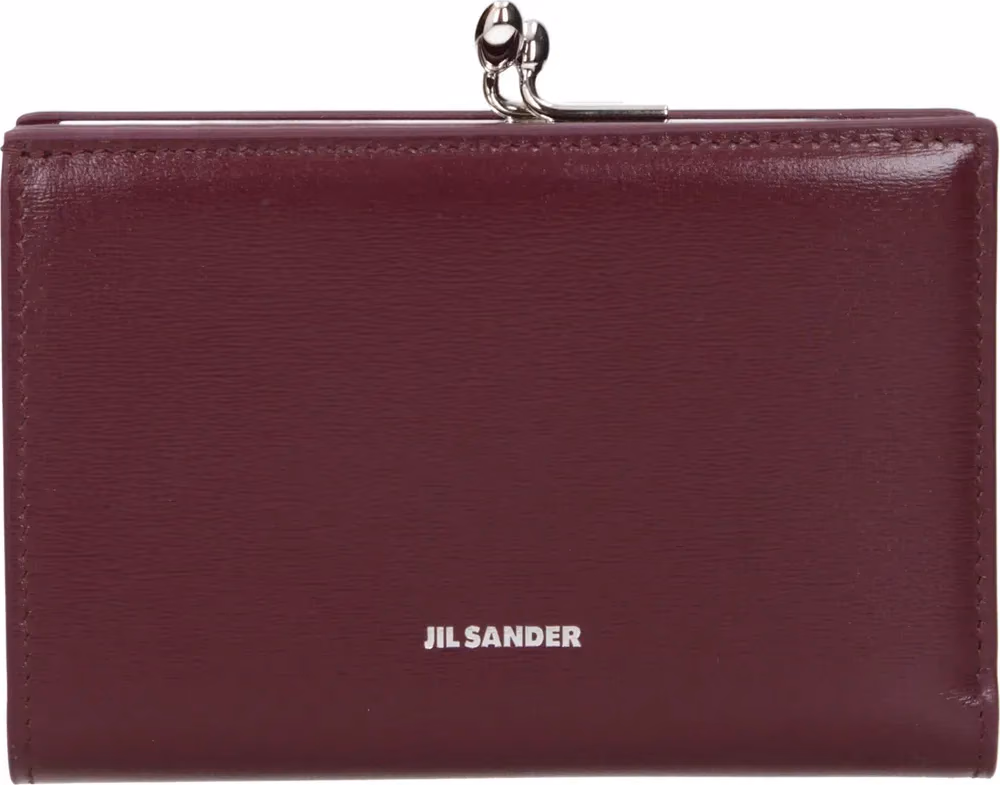 Jil Sander Red Leather Wallet