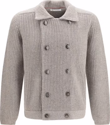 Gray Cashmere Cardigan