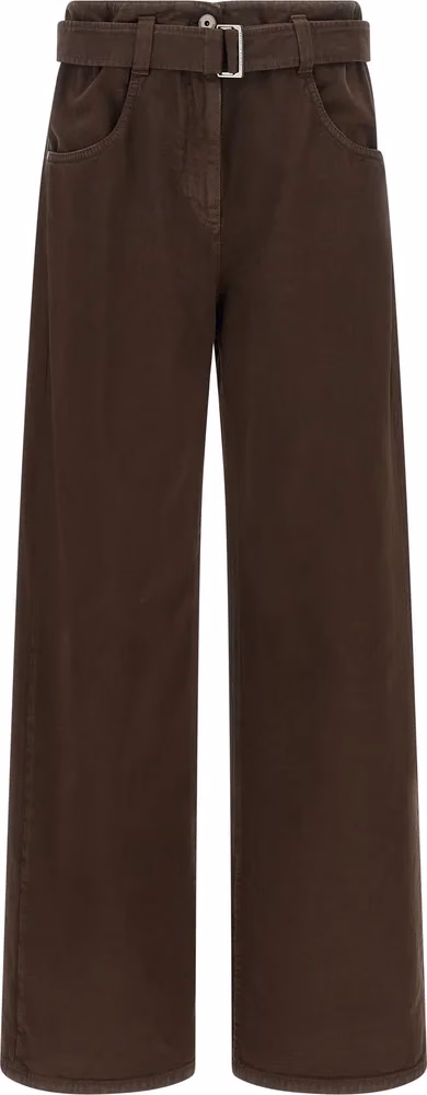 Brunello Cucinelli Brown Cotton Jeans Denim