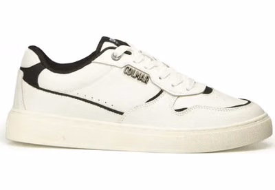 Black And White Leather Low Top Sneakers