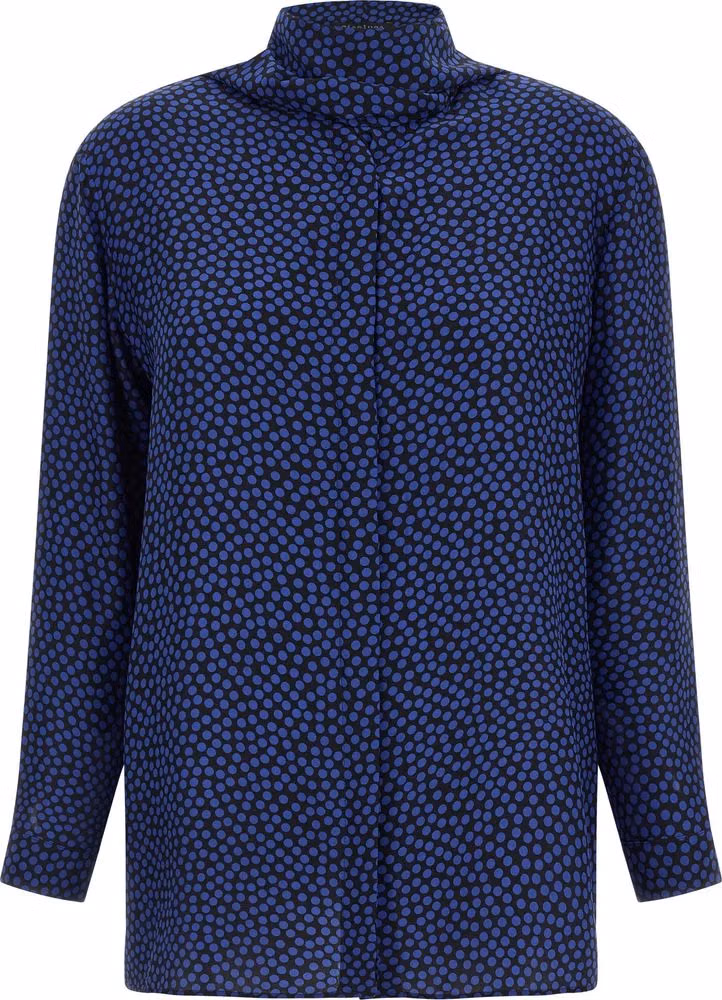 Gianluca Capannolo Blue Silk Blouse