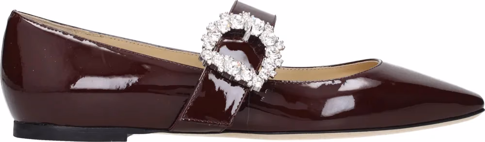 Jimmy Choo Red Leather Ballet Flats