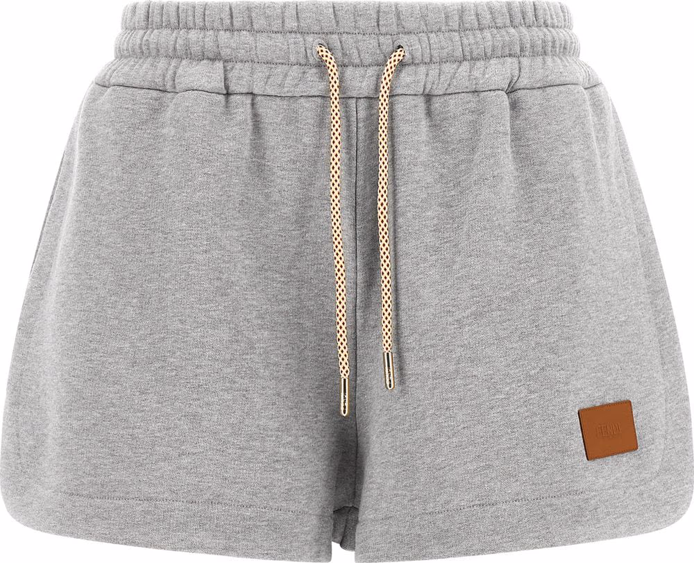 Fendi Gray Cotton Bermuda Shorts