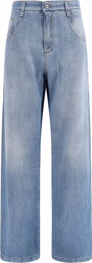 Ermanno Scervino Blue Cotton Relaxed Fit Jeans