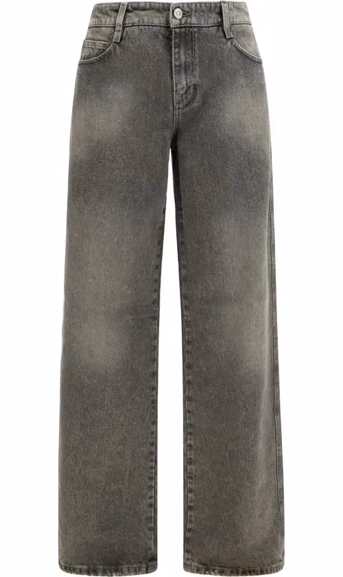 Ermanno Scervino Gray Cotton Relaxed Fit Jeans