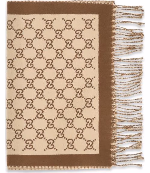 Gucci Beige Wool Oves Aries Scarf