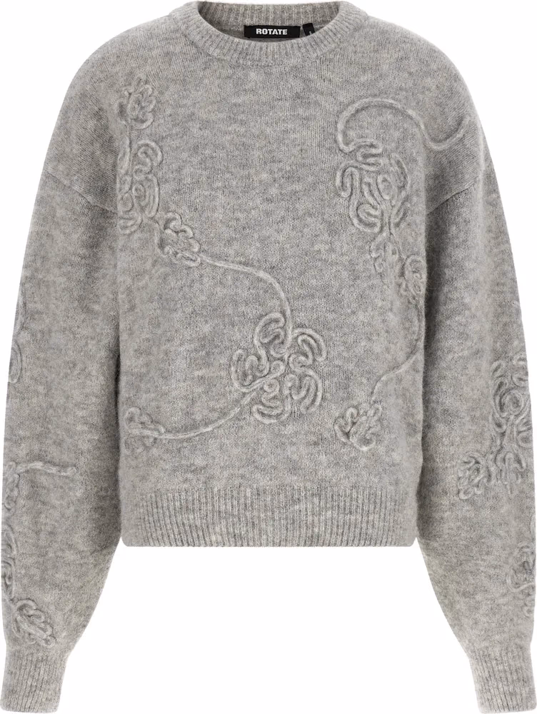 ROTATE BIRGER CHRISTENSEN Gray Wool Cardigan