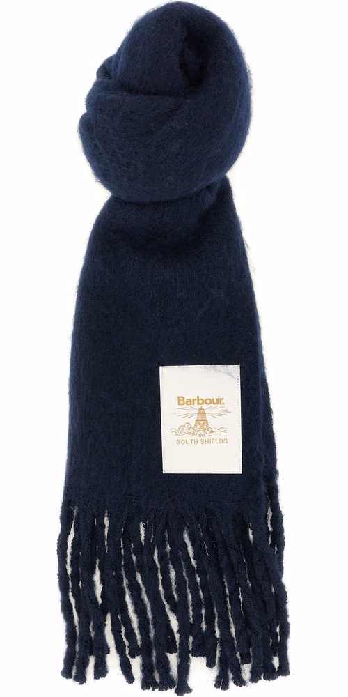 Barbour Blue Polyester Scarf