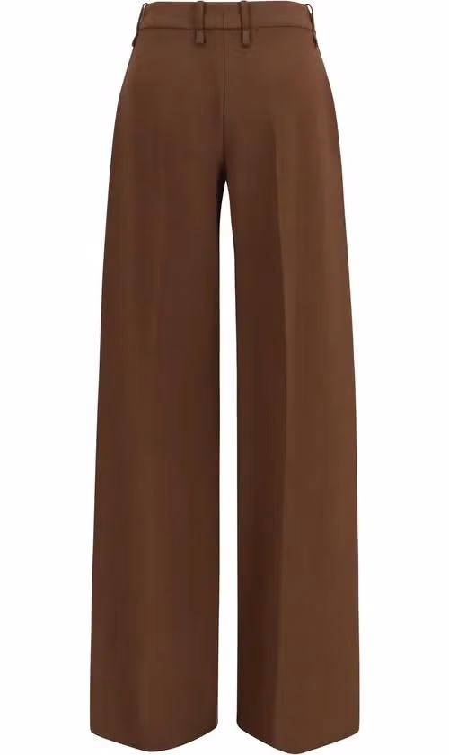 Ermanno Scervino Brown Viscose Casual Pants