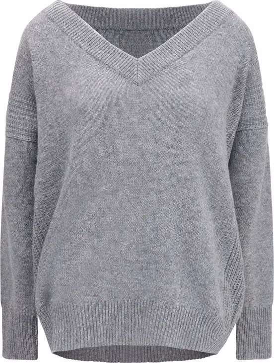 Ermanno Scervino Gray Cashmere Sweatshirt