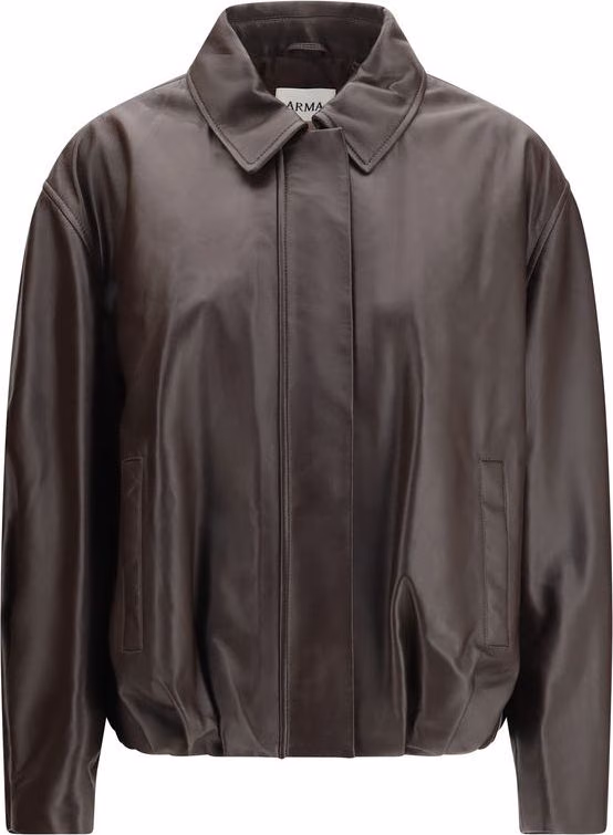 Arma Brown Leather Bomber